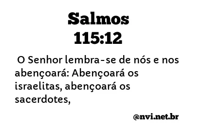 SALMOS 115:12 NVI NOVA VERSÃO INTERNACIONAL