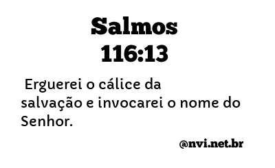 SALMOS 116:13 NVI NOVA VERSÃO INTERNACIONAL