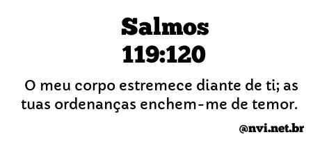 SALMOS 119:120 NVI NOVA VERSÃO INTERNACIONAL