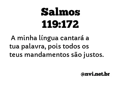 SALMOS 119:172 NVI NOVA VERSÃO INTERNACIONAL