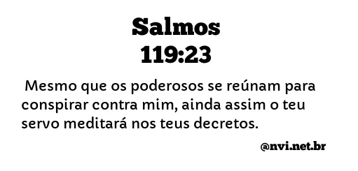 SALMOS 119:23 NVI NOVA VERSÃO INTERNACIONAL