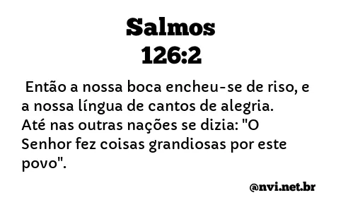 SALMOS 126:2 NVI NOVA VERSÃO INTERNACIONAL