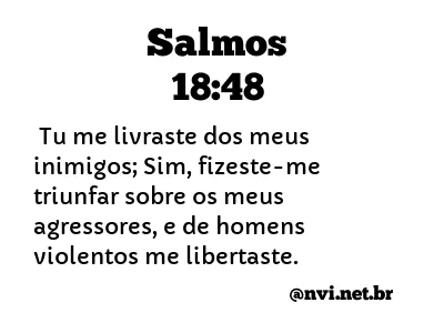 SALMOS 18:48 NVI NOVA VERSÃO INTERNACIONAL