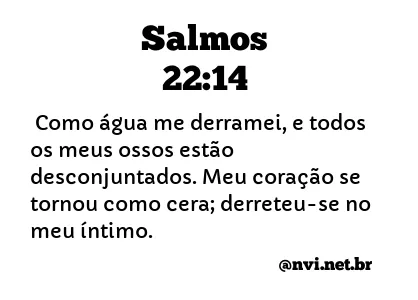 SALMOS 22:14 NVI NOVA VERSÃO INTERNACIONAL