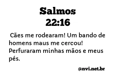 SALMOS 22:16 NVI NOVA VERSÃO INTERNACIONAL