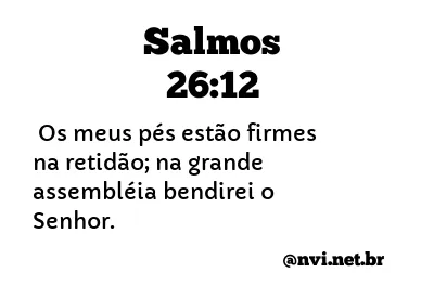 SALMOS 26:12 NVI NOVA VERSÃO INTERNACIONAL