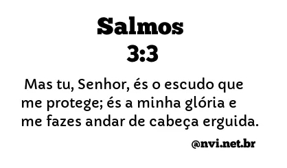 SALMOS 3:3 NVI NOVA VERSÃO INTERNACIONAL