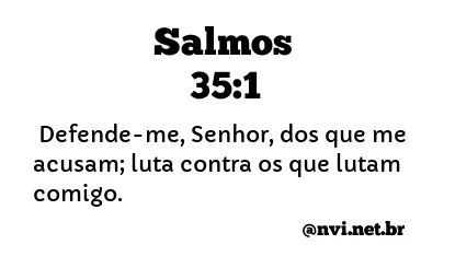 SALMOS 35:1 NVI NOVA VERSÃO INTERNACIONAL