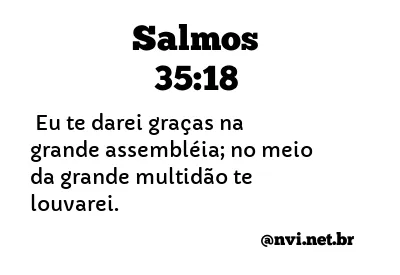 SALMOS 35:18 NVI NOVA VERSÃO INTERNACIONAL