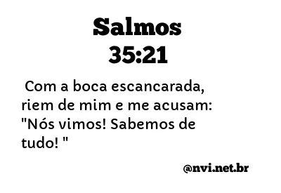 SALMOS 35:21 NVI NOVA VERSÃO INTERNACIONAL