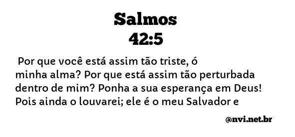 SALMOS 42:5 NVI NOVA VERSÃO INTERNACIONAL