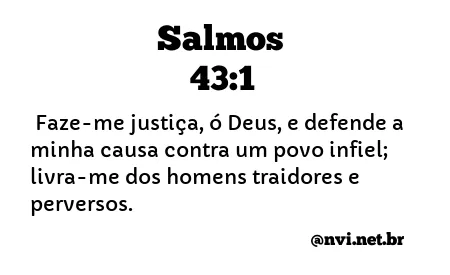 SALMOS 43:1 NVI NOVA VERSÃO INTERNACIONAL