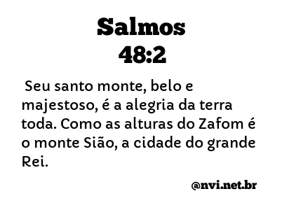 SALMOS 48:2 NVI NOVA VERSÃO INTERNACIONAL