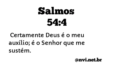 SALMOS 54:4 NVI NOVA VERSÃO INTERNACIONAL