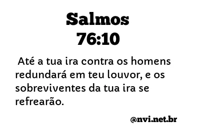 SALMOS 76:10 NVI NOVA VERSÃO INTERNACIONAL