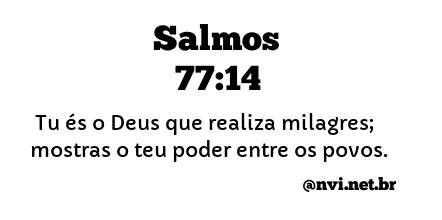 SALMOS 77:14 NVI NOVA VERSÃO INTERNACIONAL