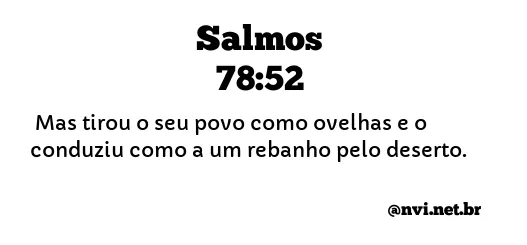 SALMOS 78:52 NVI NOVA VERSÃO INTERNACIONAL