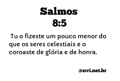 SALMOS 8:5 NVI NOVA VERSÃO INTERNACIONAL