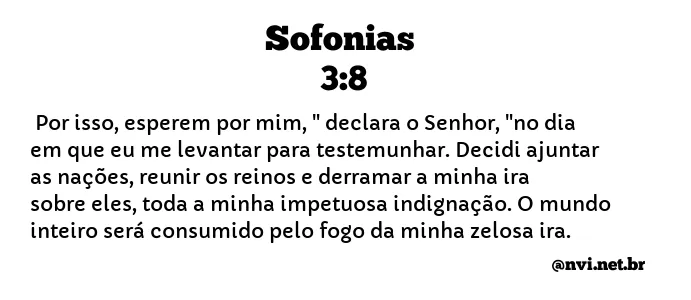 SOFONIAS 3:8 NVI NOVA VERSÃO INTERNACIONAL