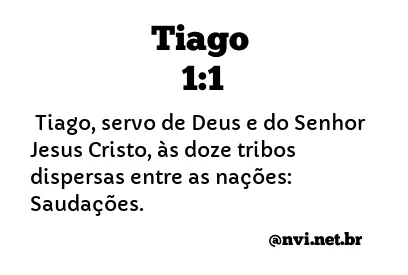 TIAGO 1:1 NVI NOVA VERSÃO INTERNACIONAL