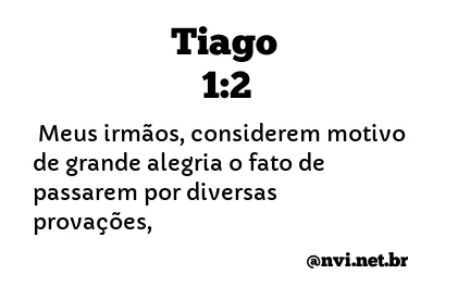 TIAGO 1:2 NVI NOVA VERSÃO INTERNACIONAL