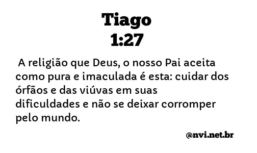 TIAGO 1:27 NVI NOVA VERSÃO INTERNACIONAL